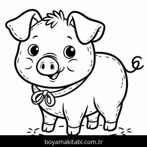 Domuz boyama sayfası – yaratıcılığı geliştirir, keyifli zaman