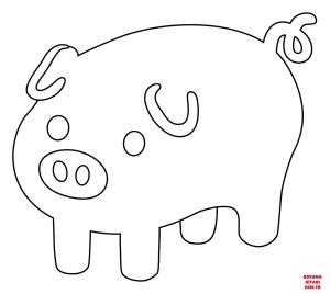 Domuz boyama sayfası, Pig coloring page, , pig pig emoji 