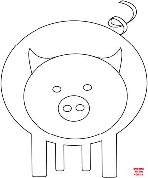 Domuz boyama sayfası, Pig coloring page, , pig cartoon pig 