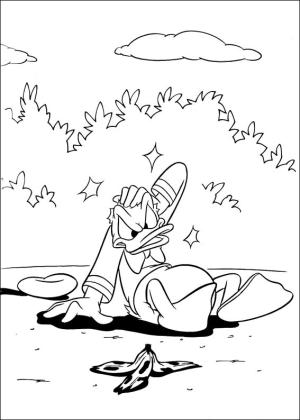 Donald Duck boyama sayfası,  coloring page, Kızgın Donald Ördek, 