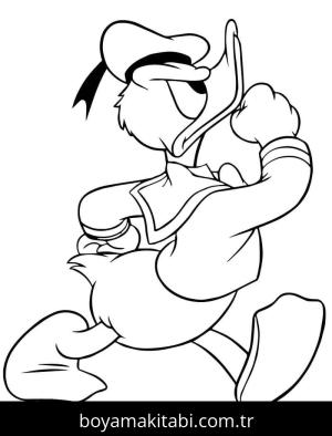 Donald Duck boyama sayfası – boyama etkinliği, çocuk aktivitesi