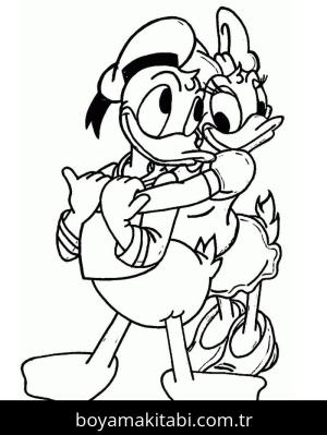 Donald Duck boyama sayfası – boyama etkinliği, çocuk aktivitesi