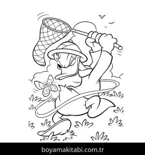 Donald Duck boyama sayfası – evde etkinlik, ücretsiz yazdır