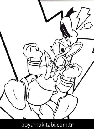 Donald Duck boyama sayfası – ücretsiz yazdır, boyama etkinliği