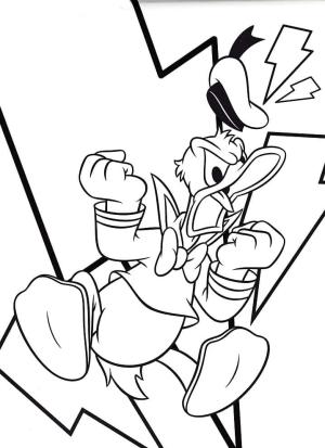 Donald Duck boyama sayfası,  coloring page, Donald Duck Sinirleniyor, 