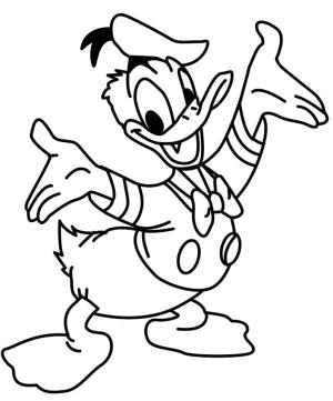 Donald Duck boyama sayfası,  coloring page, Donald Duck Ücretsiz Yazdırılabilir, 