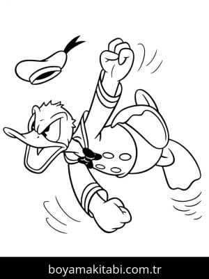 Donald Duck boyama sayfası – PDF indir, sevimli karakter