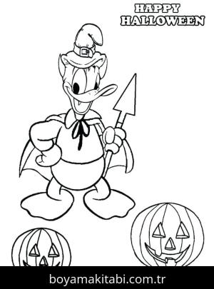 Donald Duck boyama sayfası – boyama çalışması, yaratıcılığı geliştirir