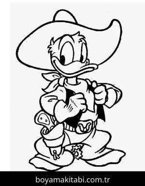 Donald Duck boyama sayfası – evde etkinlik, ücretsiz yazdır