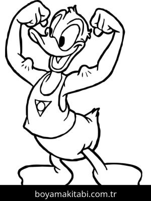 Donald Duck boyama sayfası – boyama etkinliği, çocuk aktivitesi