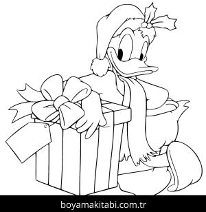 Donald Duck boyama sayfası – çocuklar için, çizgi film temalı