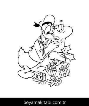 Donald Duck boyama sayfası – yaratıcılığı geliştirir, keyifli zaman