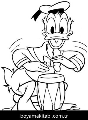 Donald Duck boyama sayfası – yaratıcılık, eğlenceli etkinlik