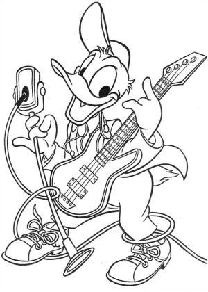 Donald Duck boyama sayfası,  coloring page, Donald şarkı, 