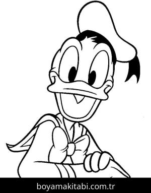 Donald Duck boyama sayfası – yaratıcılık, eğlenceli etkinlik