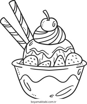 Dondurma boyama sayfası – yaratıcılığı geliştirir, keyifli zaman