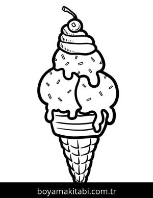 Dondurma boyama sayfası – yaratıcılığı geliştirir, keyifli zaman