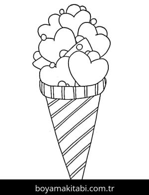 Dondurma boyama sayfası – keyifli zaman, renkli çizimler