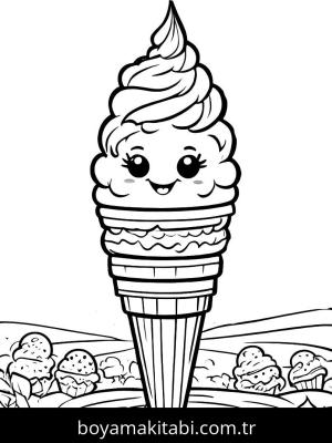 Dondurma boyama sayfası,  coloring page, , 