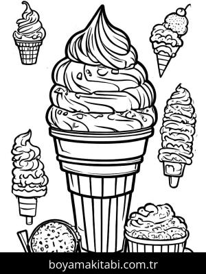 Dondurma boyama sayfası,  coloring page, , 