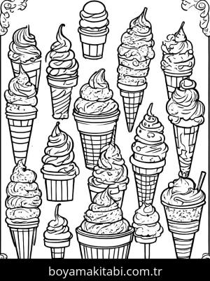 Dondurma boyama sayfası,  coloring page, , 
