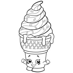 Dondurma boyama sayfası,  coloring page, Tatlı Dondurma Rüya Shopkins, 