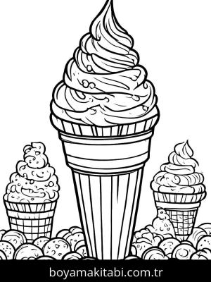 Dondurma boyama sayfası,  coloring page, , 
