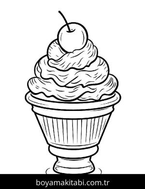 Dondurma boyama sayfası – boyama etkinliği, çocuk aktivitesi