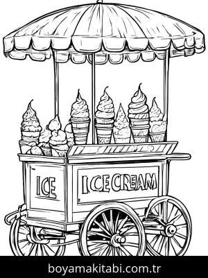 Dondurma boyama sayfası,  coloring page, , 