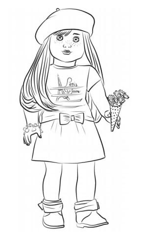 Dondurma boyama sayfası,  coloring page, Dondurma Tutan Kız, 