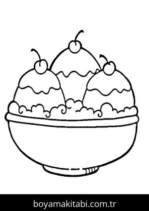 Dondurma boyama sayfası – eğlenceli etkinlik, el becerilerini geliştirir