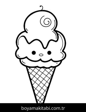 Dondurma boyama sayfası – evde etkinlik, ücretsiz yazdır