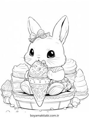 Dondurma boyama sayfası – yaratıcılık, eğlenceli etkinlik