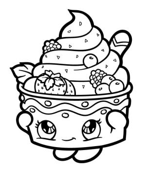 Dondurma boyama sayfası,  coloring page, Şirin Dondurmalı Pasta, 