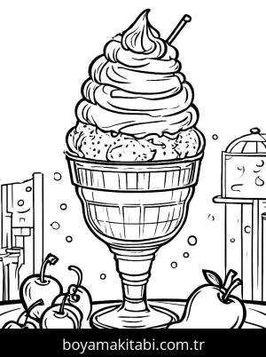Dondurma boyama sayfası,  coloring page, , 