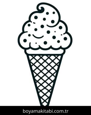 Dondurma boyama sayfası – yaratıcılık, eğlenceli etkinlik