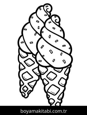 Dondurma boyama sayfası – ücretsiz yazdır, boyama etkinliği