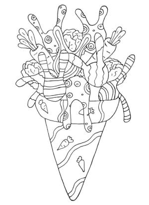 Dondurma boyama sayfası,  coloring page, Tavşan Dondurması, 