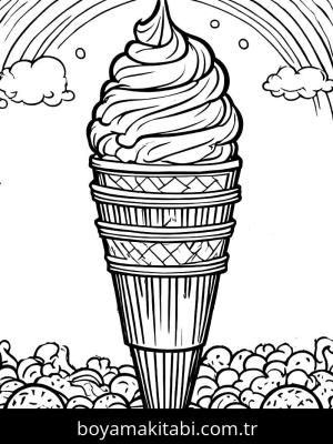 Dondurma boyama sayfası,  coloring page, , 