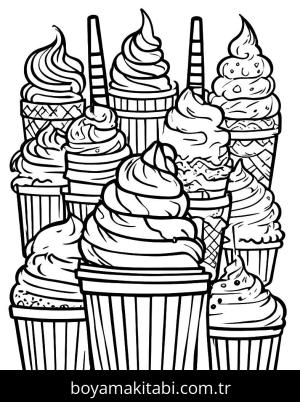Dondurma boyama sayfası,  coloring page, , 
