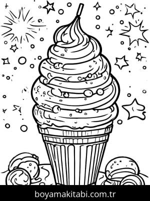 Dondurma boyama sayfası,  coloring page, , 