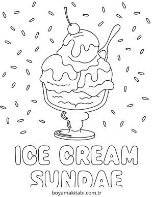 Dondurma boyama sayfası – eğitici aktivite, yaratıcılık