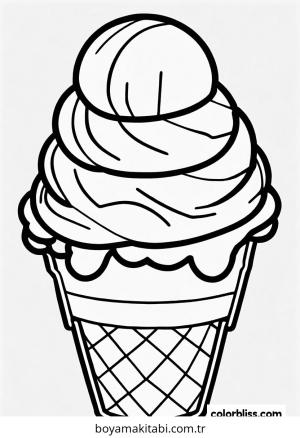 Dondurma boyama sayfası – boyama çalışması, yaratıcılığı geliştirir