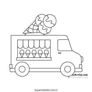 Dondurma boyama sayfası – yaratıcılık, eğlenceli etkinlik