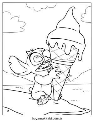 Dondurma boyama sayfası – eğitici aktivite, yaratıcılık