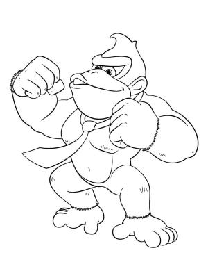 Donkey Kong boyama sayfası,  coloring page, Eşek Kong Normal, 