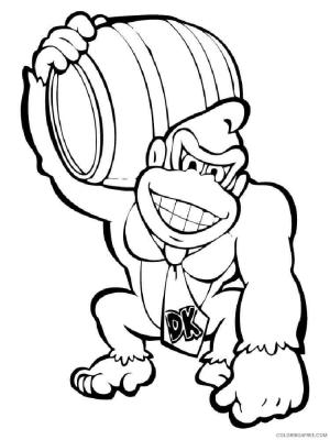 Donkey Kong boyama sayfası,  coloring page, Eşek Kong Güçlü, 