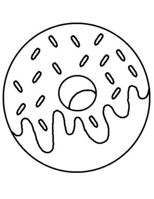 Donut boyama sayfası,  coloring page, Müthiş Donut, 