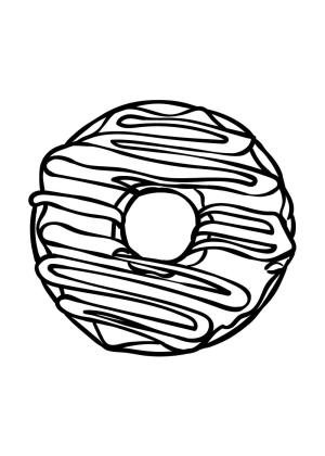 Donut boyama sayfası,  coloring page, Normal Donut, 