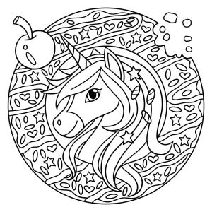 Donut boyama sayfası,  coloring page, şirin, canlı, popüler